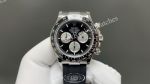 Clean Factory Rolex Daytona 40mm 7750 Movement Black Face Rubber Band Watch